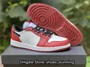 Top Quality Shoes Jumpman 1s Low OG Chicago Varsity Red Black White classic LOW-top culture casual sports basketball shoes WHITE Leather