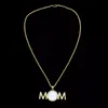 Pendant Sublimation MOM Necklace Thermal Transfer Festival Gift Bag Pendants Silver Necklaces A02