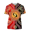 T-shirts pour hommes drapeau autochtone peinture au soleil indigène Art 3D imprimé pour hommes et femmes t-shirts décontractés d'été T-shirt