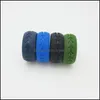 Pierścienie zespołowe sile ślubna z grawerowanym wzorem 8 mm elastyczne gumowe pierścionki dla mężczyzn dla kobiet sportowych zestawu na zewnątrz z 7 kropli dostawami DHTP4
