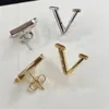 Designer örhänge Crystal Stud örhängen för kvinna örhänge med hjärtat guld presentsmycken