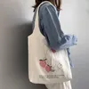 Bolsas de noche Moda Naranja Bolsa de lona Femenina Literaria Japonesa Estudiante Chaleco Ins Simple Impresión portátil Bolsos de hombro para mujeres