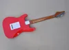 Red 6 Strings Guitar Electric With Rosewood Fretboard 22 Frets