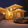 Cordes 3mX1m 120leds guirlande de noël LED rideau glaçon guirlande lumineuse 220V blanc chaud scène de jardin extérieur décoratif fée