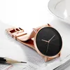 Zegarek na rękę luksusowy zegarek Mężczyźni Mesh Ultra-cienki zegar ze stali nierdzewnej Business Business