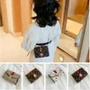 Print Handbag PU Leather Kids Fashion Designer Flower Square Girl Princess Messenger Bag Accessories Mini Purse Wallet