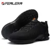 أحذية Fenlern Men Safety Safety Women Light Work Size 35 Steel Toe for Winter Shoes Women Safty Sneaker 220928