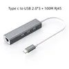 4 ports Type C vers USB 3.0 2.0 Hub pour Apple MacBook Air ordinateur portable PC Tablet Portable LED