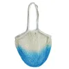 Shoppingv￤skor handv￤ska tie-dye shopper tote mesh net v￤vd bomullsp￥se l￥ngt handtag ￥teranv￤ndbar frukt f￶rvaring v￤ska hem gr￶nsaker arrang￶r rrb15919