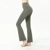 AL0LULU pantalon de yoga pour femmes taille haute hanche levage pantalon mince cloche fendue pantalon de Fitness