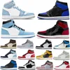 New Jumpman 1 1s High Basketball Shoes Pine Green Black Court Purple Royal Bred Toe NC Obsidian UNC game Sneakers trainers 36-47