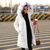 여자 다운 파카 파카 세련된 고품질 후드 드 다운 코트 파커 재킷 큰 칼라 트림 겨울 탑 따뜻한 모피 줄인 코트 T220928