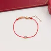 Haute qualité en acier inoxydable designer Rome tennis bracelets couleur corde serrure charité fil rouge Redline Bracelet chaîne cordes bijoux de mode dame cadeaux de fête