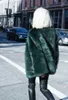 Feminino peles Faux Autumn Winter Women New Medium Coat Medium Green Dark Thin T220928