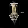 Kolye lambaları Ganeed Mordern Avizeleri K9 Crystal Raindrop Chandelier Paslanmaz Çelik Floş Montaj LED Tavan Işık Fikstürü Lightin