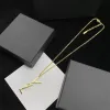 Fashion Gold Necklaces Pendant Women Designer Letters Chains Necklace Jewelry Ladies Accessories Designers Womens Jewellry 2209295D