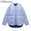 Women Down Parkas Cnlalaxury Spring Autumn Kobiety Kurtki cienkie parkas ponadwymiarowy Vintage Long Sleeve Płaszcz Femme Chic Marda 220929