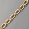 Очарование браслетов панк -золотой металл для женщин, выпадающий геометрический сплав, однослойные, модные ювелирные украшения, 17081
