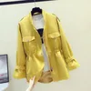 Women s Jackets Trench Coat Autumn Korean Stand Collar Short Loose Female Windbreaker Outerwear With Lining Q47 220929