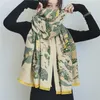 Bufandas estampadas para mujer, chal de Cachemira, bufanda a la moda para invierno y otoño, hiyab cálido, Foulard, diadema, Bufanda, Pashmina, manta gruesa