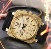 Sub Dials Working Men Big Square Spectatch Watch Quartz Автоматическое движение резиновое ремень часы сапфировые стеклянные супер президент. Любимый рождественский подарок