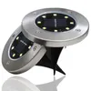 4st Solenergi Ground Light Waterproof Garden Path Bay Deck Lights med 8LED LAMP för Home Yard Drive Bawn Road