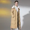 Womens Down Parkas Womens Winter Down Down Куртка Женщины Длинные повседневные теплые пуховые куртки с подкладкой с капюшоном вниз в парке женщина с верхней одеждой 220929