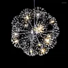 Lampadari Luci moderne Camera da letto Ristorante LED Star Negozio di abbigliamento Lampade Dente di leone Fuochi d'artificio Illuminazione soggiorno