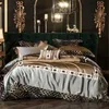 Bedding sets Vintage Chic Patchwork Embroidery Duvet Cover Luxury Silky Satin Cotton Bedspread set cover Bed Sheet Pillow shams 220929