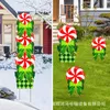 Juldekorationer skyltar Stakes Snowman Yard Decor Outdoor Candy Garden med f￶r uteplatsens ornament