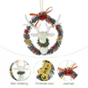 Decorative Flowers 3Pcs Christmas Hanging Wreath Artificial Reindeer Head Door Party Decor