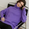 Kvinnors tröjor Kvinnors tröja Pullovers Basic Green Turtleneck Oversize Jumper Winter Thick Warm Sticked Sweaters For Women 220929