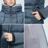 Womens Down Parkas MIEGOFCE Winter Long Jacket Women Hooded Warm Windproof Coat Pockets Hidden Zipper Cotton Clothing Parka D22671 220929