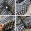 Women s Jackets Winter jacket Korean version with waist bag houndstooth woolen coat suit thick and loose 220929