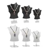 Jewelry Pouches 3D Acrylic Mannequin Necklace Display Holder Bust Stand Pendant Chain Chokers Lockets Earrings Storage Organizer