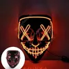 LED Maske Cadılar Bayramı Partisi Maskeli Maskeler Maskeleri Neon Işık Karanlık Korku Maskesi Parlayan Masker 1200 PCS DAW494