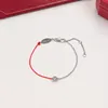 bracelets de créateurs en acier inoxydable de qualité luxueuse Corde colorée Fil rouge Bracelet Redline Demi-chaîne cordes bijoux de mode dame cadeaux de fête