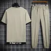 Estate Uomo Casual Set Harajuku Tuta T-shirt Pantaloni Due pezzi Set Streetwear da uomo Tuta sportiva Top Abbigliamento