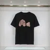 Camisetas masculinas com estampa de letras e camisetas de manga curta para homens e mulheres, camisetas casuais com estampa de alfabeto e urso