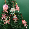 Weihnachtsbaum Anhänger Dekor Zuckerstange Rot Weiß Candy Lollipop Home Hängende Ornamente Weihnachtsgeschenk Kinderspielzeug