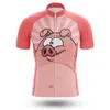 Giacche da corsa Rosa Funny Pig Maglia da ciclismo Uomo Donna Manica corta Abbigliamento sportivo Estate Ropa Ciclismo Maglie da bici da strada Abbigliamento da bicicletta