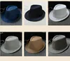 Jazz Hat Panamanian Top Hats Cotton Linen British Sun Hat for Men Women Summer Trilby Fedora Caps Panama Beach Street Cap Stingy Brim Decora