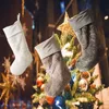 Faux Plush Christmas Stocking Blank Soft Xmas Tree Hanging Ornement Home Festival Dcor RRE14618