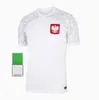 Polônia 2022 LEWANDOWSKI Camisa de futebol Home Away Polonia 2023 GROSICKI PISZCZEK MILIK Polonês camisa de futebol uniforme 22 23 crianças Pologne Mens Kids Kit Vermelho Branco