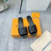 2023 Retro Slippers Letter Sandals Shoes Flops Genuine Leather Casual Ladies Flat Slipper Summer Outdoor Beach Loafer Party Holiday Fashion Women Shoe -013