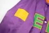 Purple Jackets Men Borderyer Letter Coats Moda de moda masculina Outwear Tops