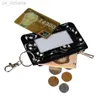 지갑 여성용 PU Zip ID 케이스 지갑 남성 Ultra-Slim Minimalist Front Purse Purse Card Holder 4804 L220929