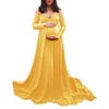 Повседневная беременная платья для фотосъемки фотосессия Женщины для беременных лето от рукава на плече длинные платья беременности 0929