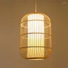 Hängslampor naturliga rotting bambu pendent lampor minimalism landstil hängande lampprodukter restaurang vardagsrum elbelysning