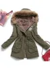 Womens Down Parkas Fitaylor Winter Women Jacka Medium Långt tjockare Outwear Hooded Wadded Coat Slim Parka Bomullspadded Jacket Overcoat 220929